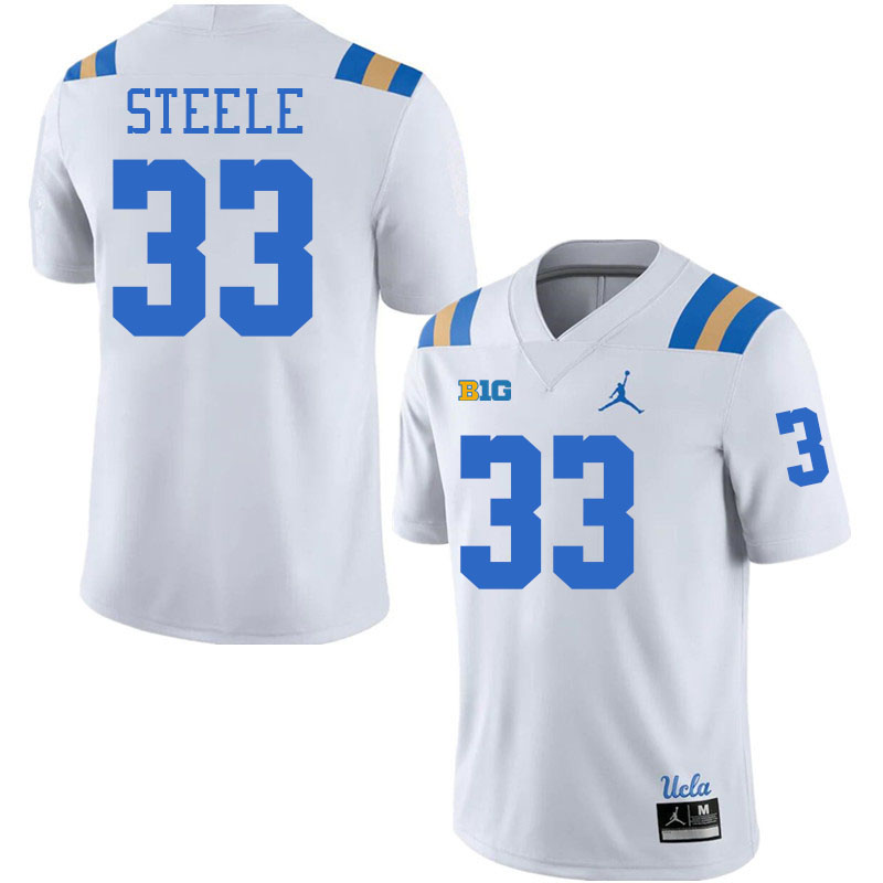 Carson Steele UCLA Jersey,UCLA Bruins #33 Carson Steele Jersey Youth College Football Uniforms-White